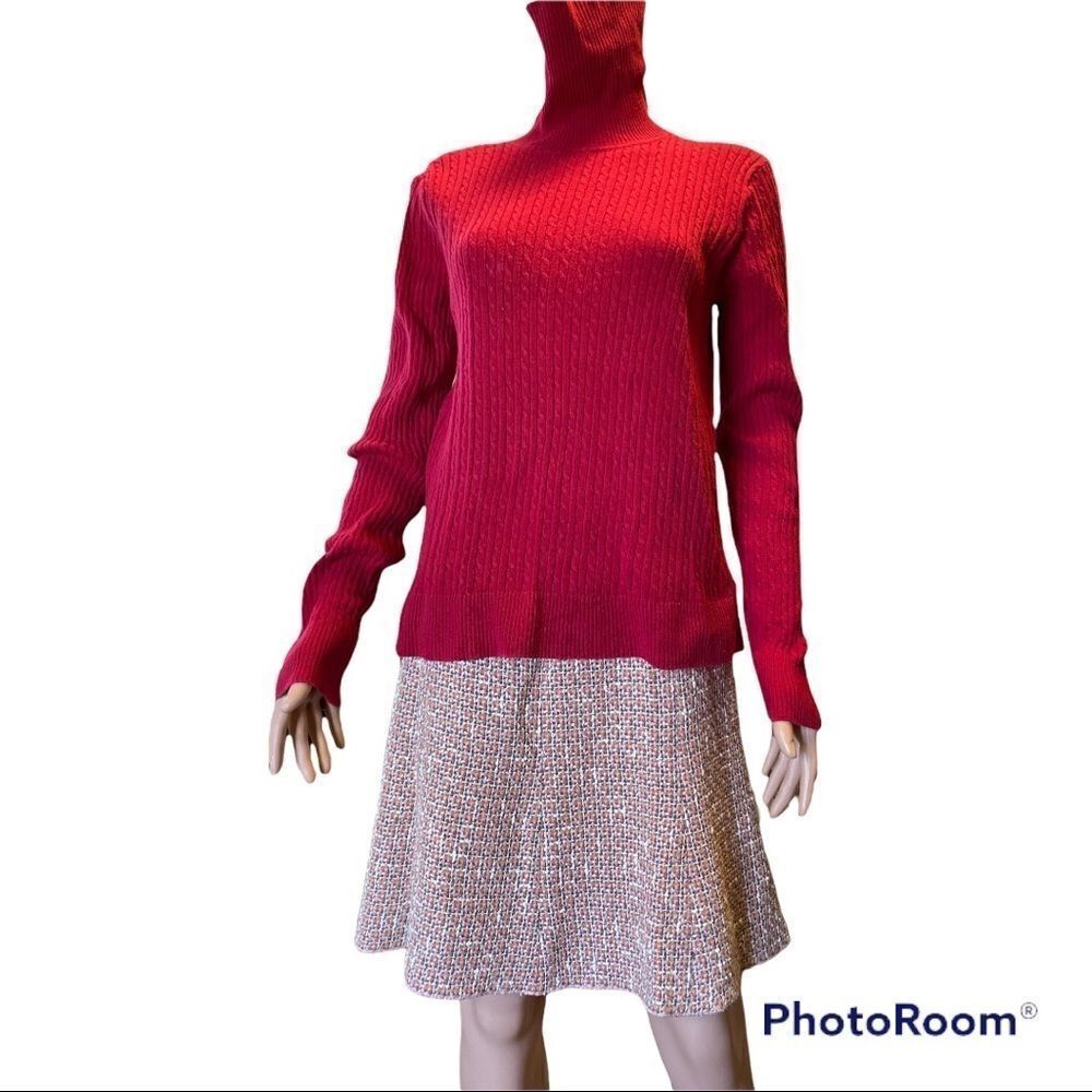 Nine West Pink Cotton Tweed Skirt 4
